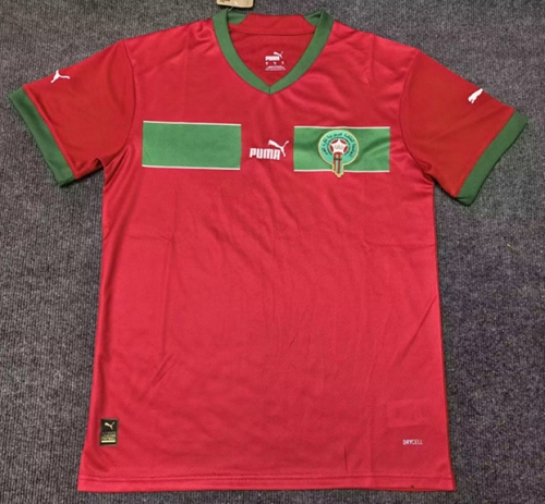 2022/23 Morocco Home Red Thailand Soccer Jersey AAA-312