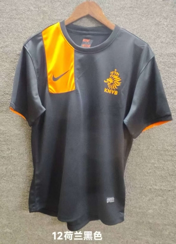 2012 Retro Version Netherlands Black Thailand Soccer Jersey AAA-709