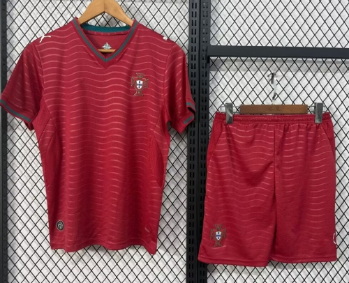 Kids 2026/27 Portugal Home Red Youth/Kids Soccer Uniform-522/123/530