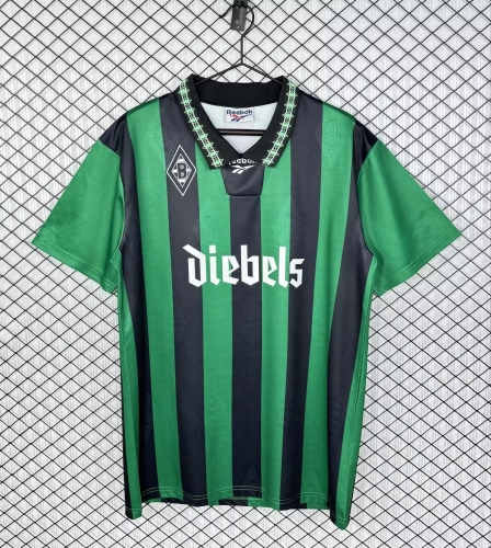 95/96 Retro Version Borussia Mönchengladbach Away Black & Green Thailand Soccer Jersey AAA-503
