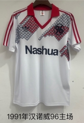 91 Retro Version Hannover 96 Home White Thailand Soccer Jersey AAA-709