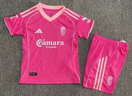 Kids 2025/26 Granada CF 2nd Away Red Kids/Youth Soccer Uniform-1040