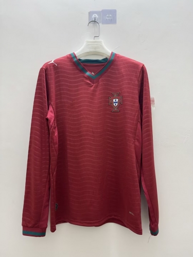 2026/27 Portugal Home Red LS Thailand Soccer Jersey AAA-410/522