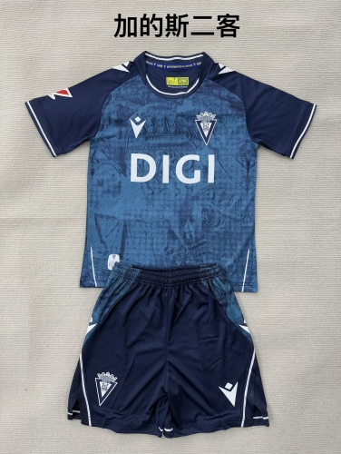 Kids 2025/26 Cádiz CF 2nd Away Black Kids/Youth Soccer Uniform-208