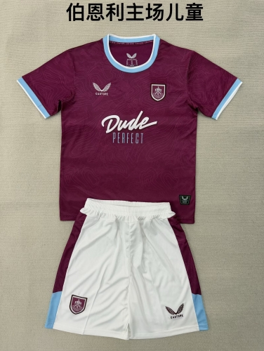 Kids 2025/26 Burnley Home Red Kids/Youth Soccer Uniform-208