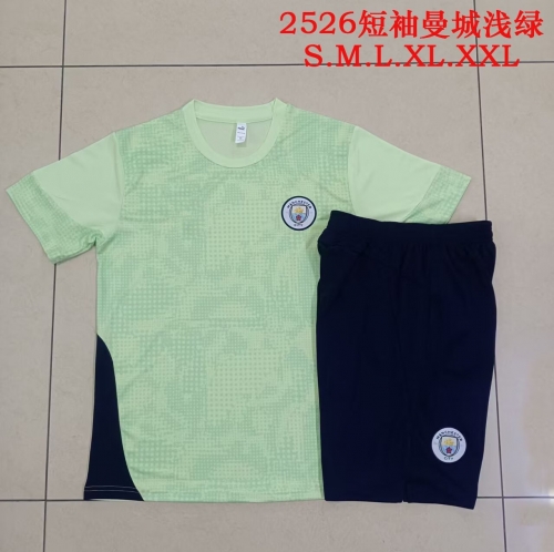 2025/26 Manchester City Light Green Soccer Tracksuit Uniform-815