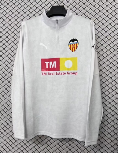2025/26 Valencia White Thailand Soccer Tracksuit Top-95