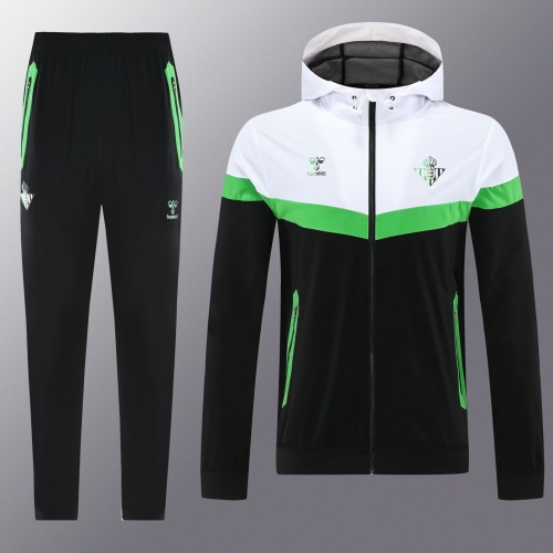 2026/27 Real Betis Black & White Thailand Soccer Windbreaker Suit-LH