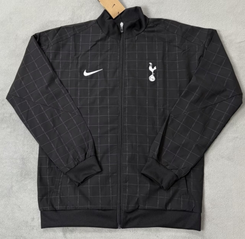 2025/26 Tottenham Hotspur Black Windbreaker Hoodies Top-510/66
