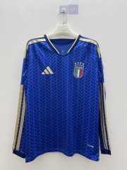 2025/26 Italy Home Blue LS Thailand Soccer Jersey AAA-410
