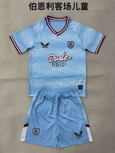 Kids 2025/26 Burnley Away Blue Kids/Youth Soccer Uniform-208