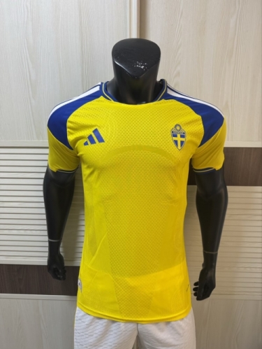 Player Version 2025/26 Sweden Home Yellow Thailand Soccer Jersey AAA-308/88
