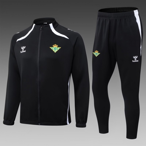 2025/26 Real Betis Black Soccer Jacket Uniform-411