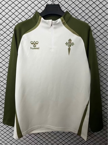 (Size S-2XL) 2025/26 RC Celta de Vigo Rice White Thailand Soccer Tracksuit Top-95