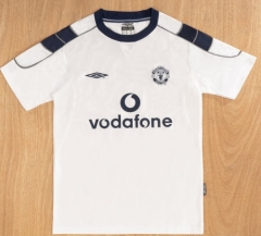 00/01 Retro Version Manited United Away White Thailand Soccer Jersey AAA-1041
