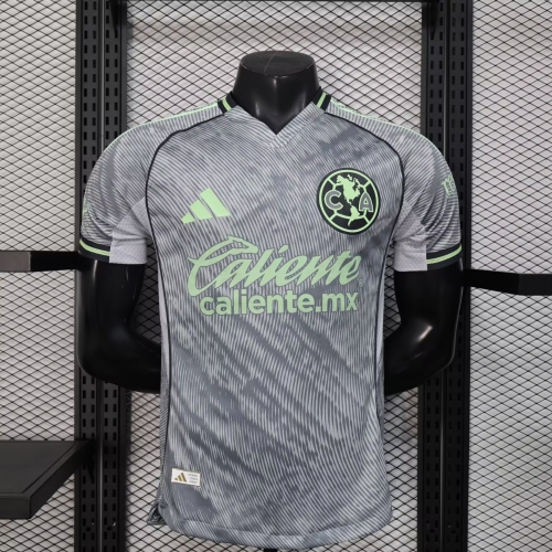 Player Version 2025/26 Club América 2nd Away Gray Thailand Soccer Jersey AAA-908/912/888