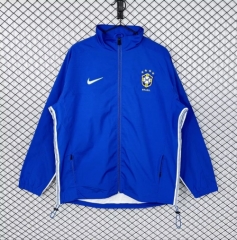 1998 Retro Version Brazil Blue Windbreaker Hoodies Top-503