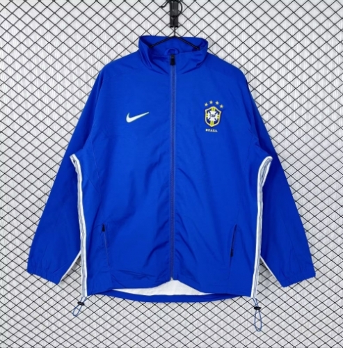 1998 Retro Version Brazil Blue Windbreaker Hoodies Top-503