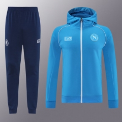 2025/26 #01 Napoli Blue Soccer Jacket Uniform With Hat-LH