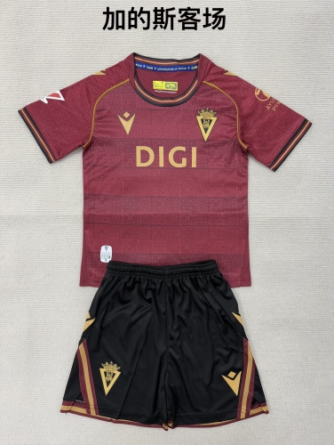 Kids 2025/26 Cádiz CF Away Red Kids/Youth Soccer Uniform-208