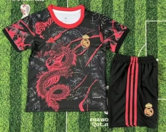 Kids 2026/27 Special Version Real Madrid Black & Red Kids/youth Soccer Uniform-522
