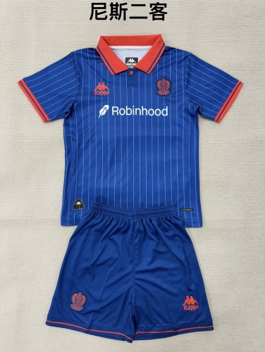 Kids 2025/26 OGC Nice 2nd Away Blue Kids/Youth Soccer Uniform-208