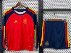 Kids 2026/27 Spain Home Red Kids/Youth LS Soccer Uniform-530