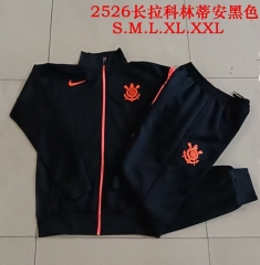 (Size S-2XL ) 2025/26 Corinthians Black Soccer Jacket Uniform-815