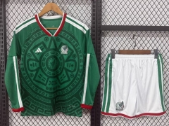 Kids 2025/26 Mexico Home Green LS Kids/Youth Soccer Uniform-912/530