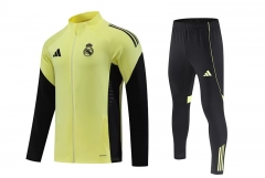 (Size 10-18 ) Kids 2025/26 Rea Madrid Yellow Kids/Youth Soccer Jacket Uniform-GDP