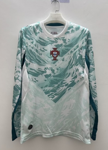 2025/26 Portugal Away Green & White LS Thailand Soccer Jersey AAA-410