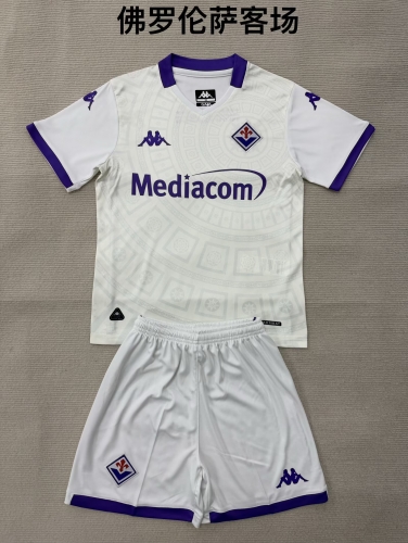 Kids 2025/26 ACF Fiorentina Away White Kids/Youth Soccer Uniform-208