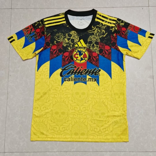 2025/26 Day of the Dead Club América Home Yellow Thailand Soccer Jersey AAA-47