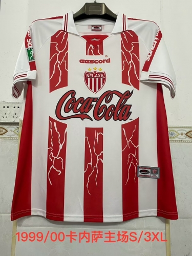 99/00 Retro Version Club Necaxa Home Red & White Thailand Soccer Jersey AAA-2041