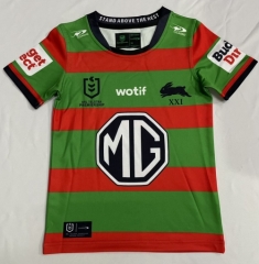 (Size 16-26) Kids 2026 South Sydney Rabbitohs Home Green Rugby Shirts-805