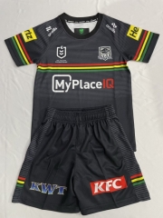 Kids 2026 Jagua Home Black Thailand Rugby Uniform-805