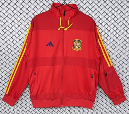 2010 Retro Version Spain Red Windbreaker Hoodies Top-503