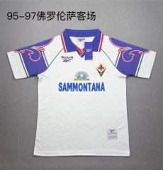 95/97 Retro Version Fiorentina Away White Thailand Soccer Jersey AAA-709