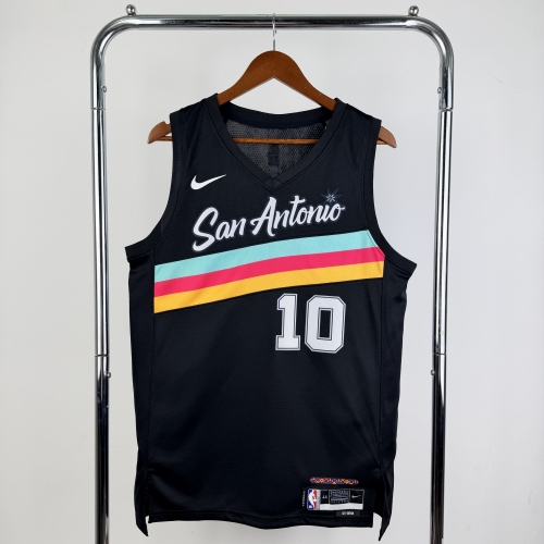 2026 Season City Version San Antonio Spurs NBA Black #10 Jersey-311