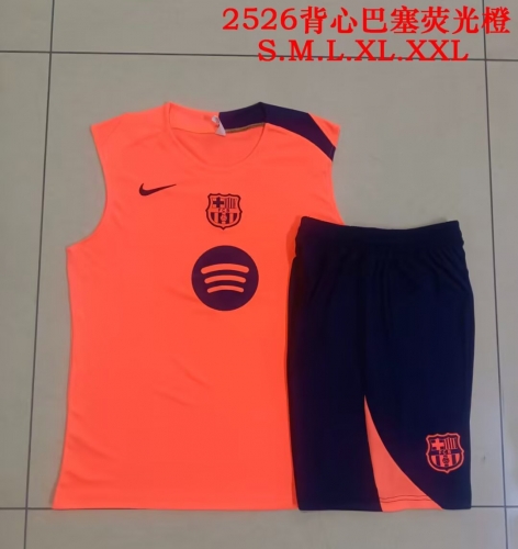 2025/26 Barcelona Orange Thailand Soccer Vest Suit-815