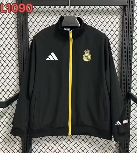 2026/27 Jointed Version Rea Madrid Black Windbreaker Hoodies Top-47