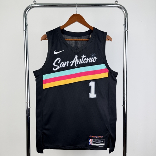 2026 Season City Version San Antonio Spurs NBA Black #1 Jersey-311