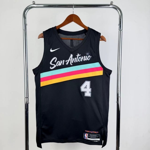 2026 Season City Version San Antonio Spurs NBA Black #4 Jersey-311