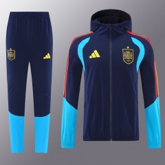 2025/26 Spain Royal Blue Thailand Soccer Jacket Uniform With Hat-LH/709