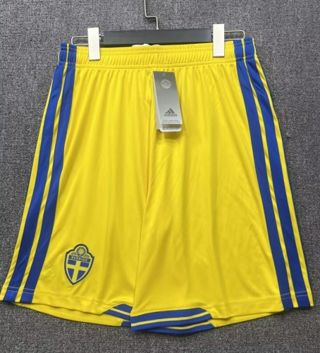 2026/27 Sweden Home Yellow Thailand Soccer Shorts-315