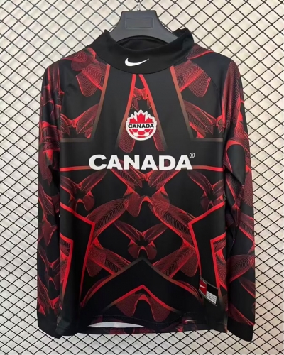 2025/26 Canada Goalkeeper Black & Red LS Thailand Soccer Jersey-95
