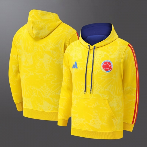 Player Version 2026/27 Colombia Yellow Thailand Soccer Tracksuit Top With Hat-308