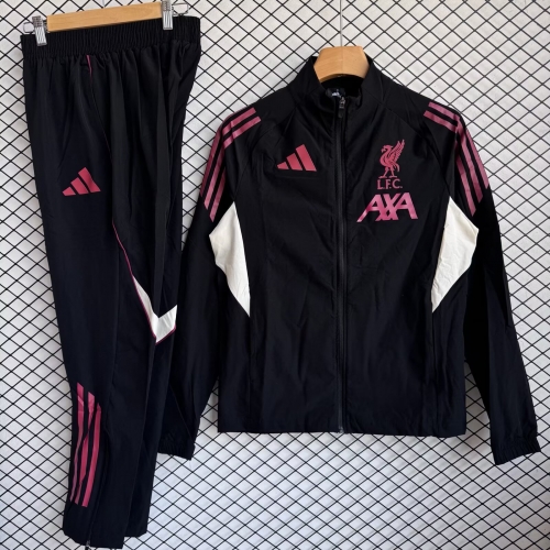 2026/27 Liverpool Black Soccer Windbreaker Uniform-709