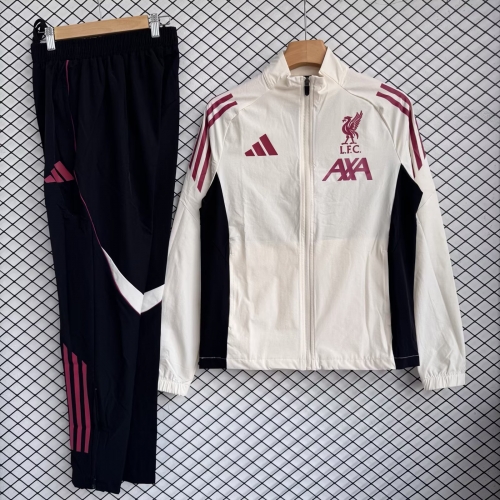 2026/27 Liverpool Rice White Soccer Windbreaker Uniform-709