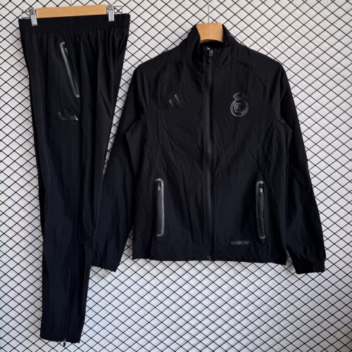 2026/27 Rea Madrid Black Soccer Windbreaker Uniform-709